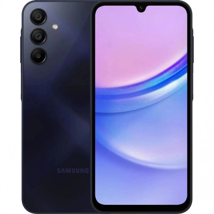 Смартфон Samsung Galaxy A15 4G 8/256 ГБ, Dual nano SIM, темно-синий RU (SM-A155FZKICAU)